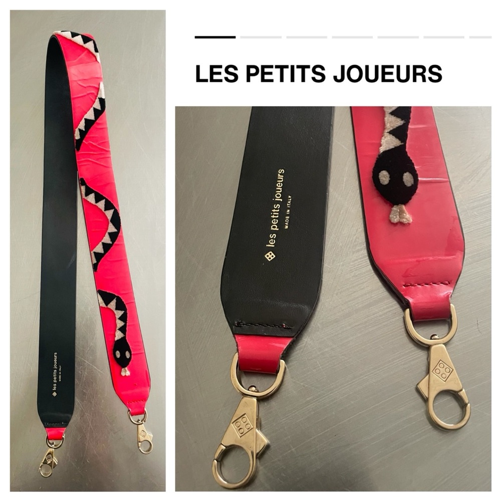LES PETITS JOUEURS Tufted Snake Bag Strap
